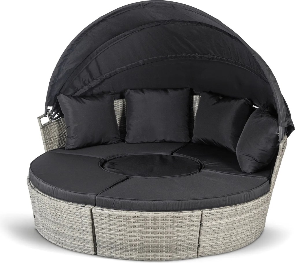 Zestaw modułowych mebli ogrodowych technorattan Island - łóżko ogrodowe