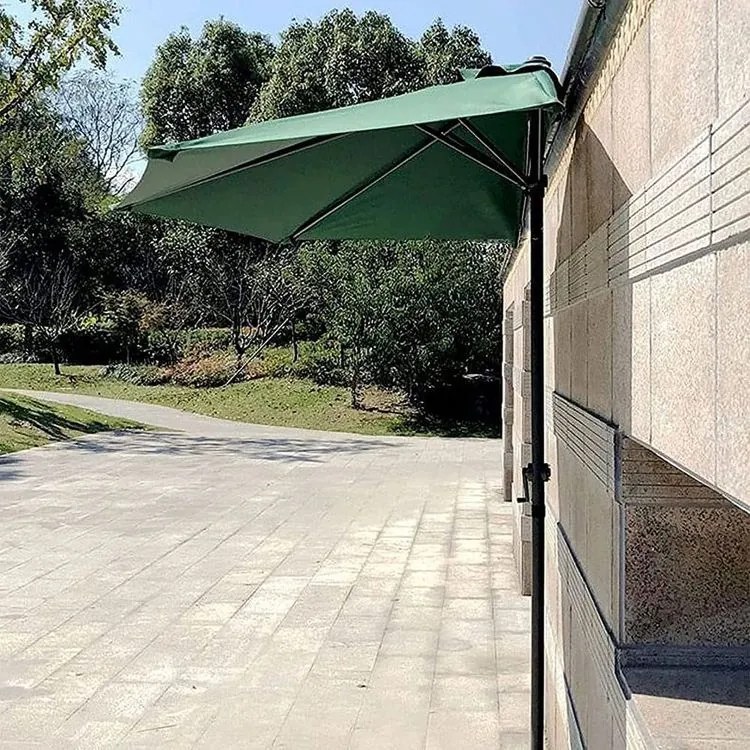 Parasol ogrodowy boczny UM016 - składany, przyścienny, zielony