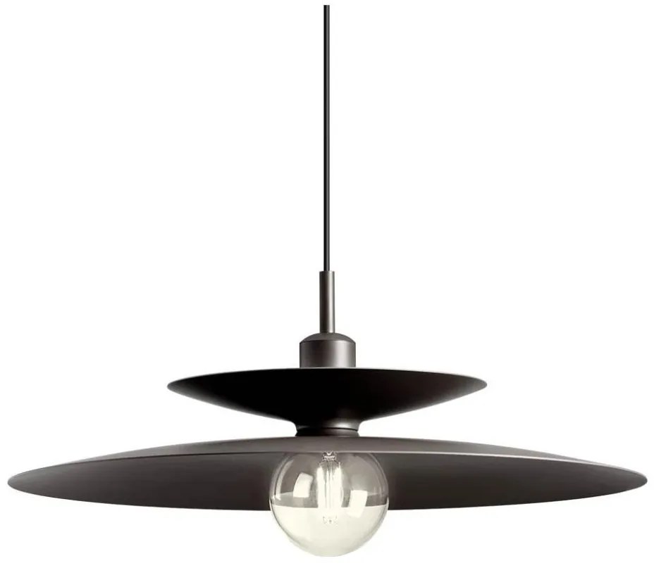 Redo 01-3051 - Lampa wisząca na lince GUNNAR 1xE27/42W/230V średnica 50 cm czarna