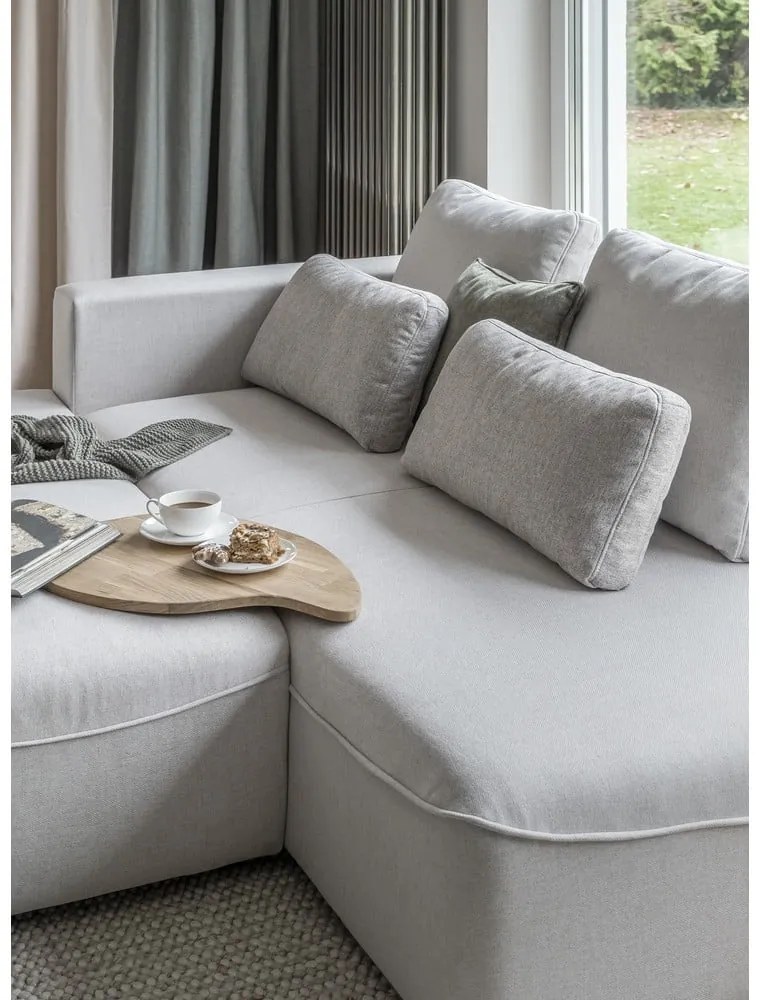 Kremowy rozkładany narożnik (w kształcie litery "U") Homely Tommy – Miuform