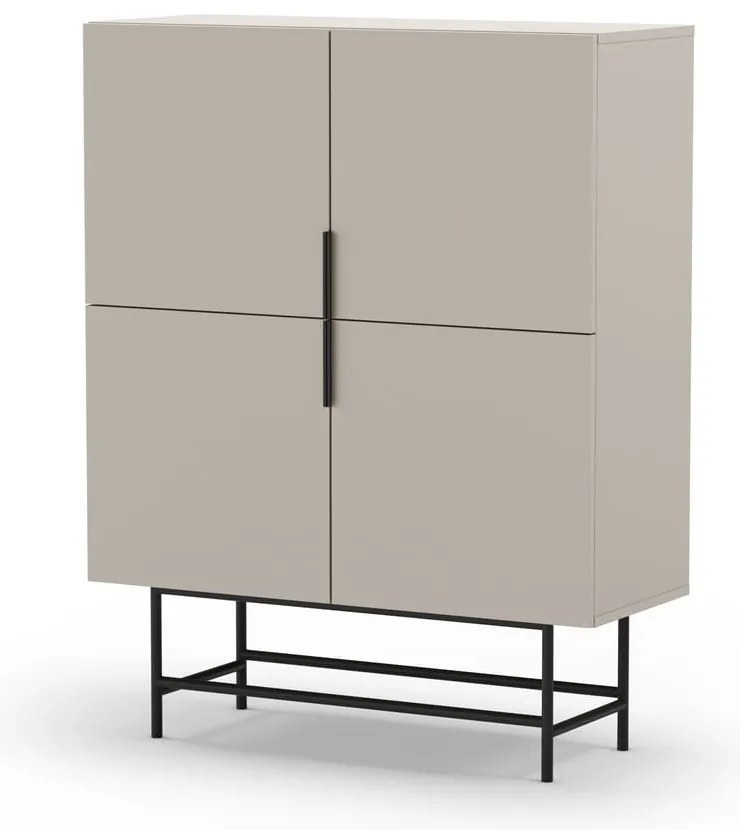Kremowa szafka 100x128 cm Eldia – Marckeric