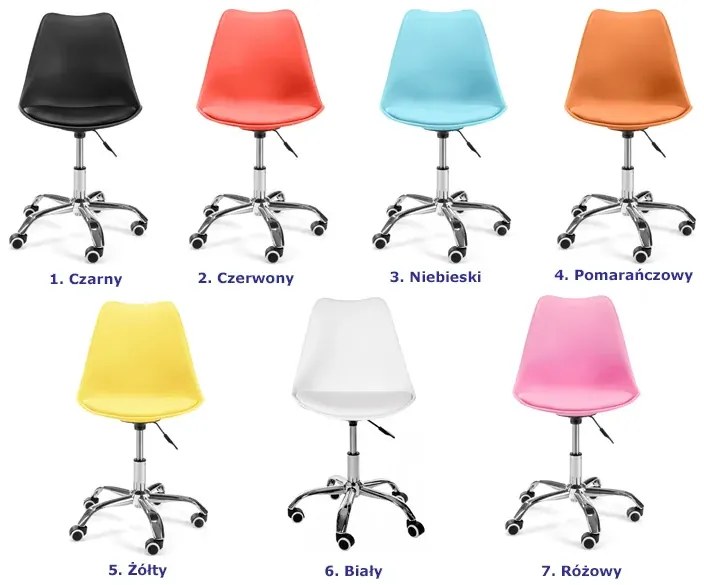 Fotel obrotowy do nauki czarny P9-W03