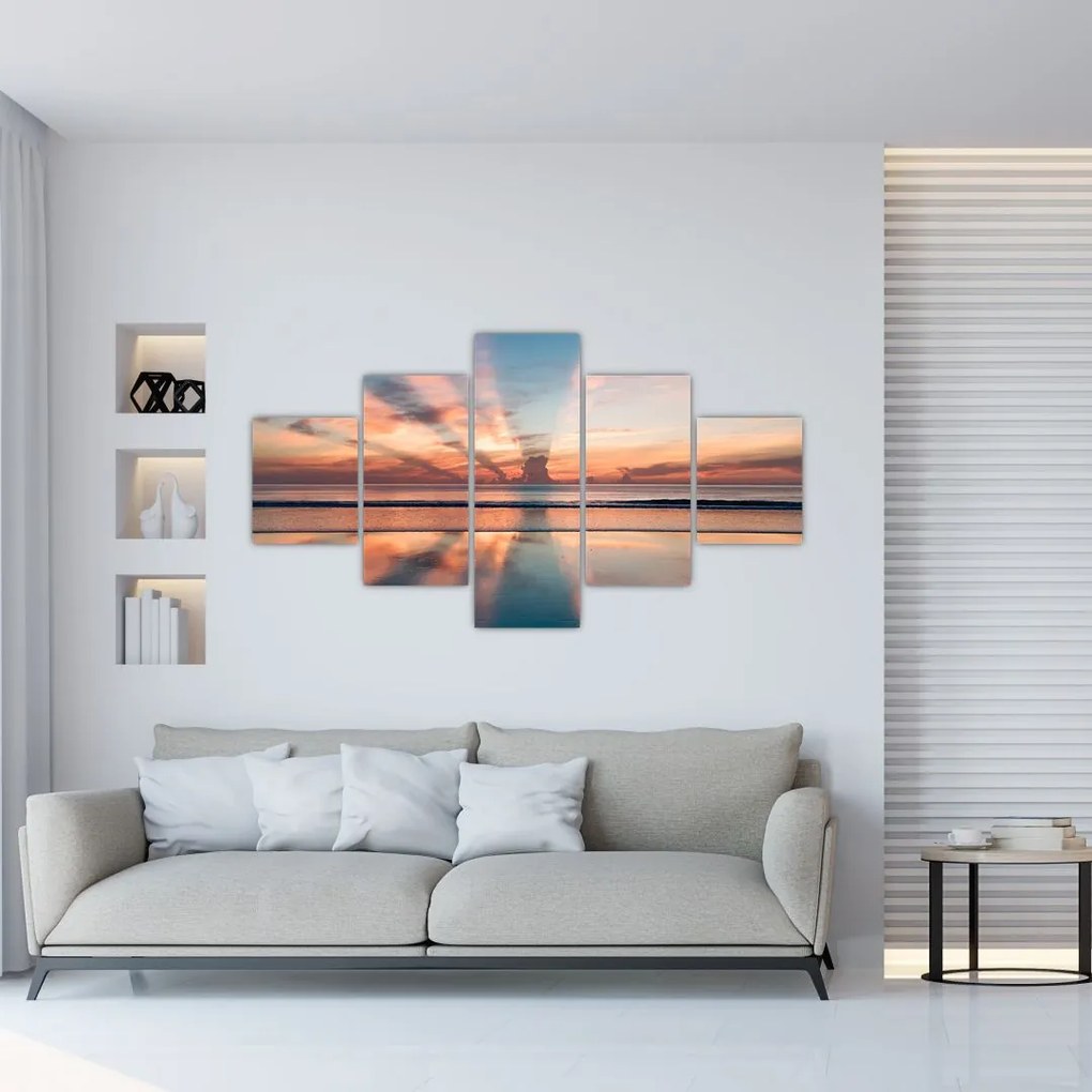Obraz promieni słonecznych nad plażą Dayton (125x70 cm)