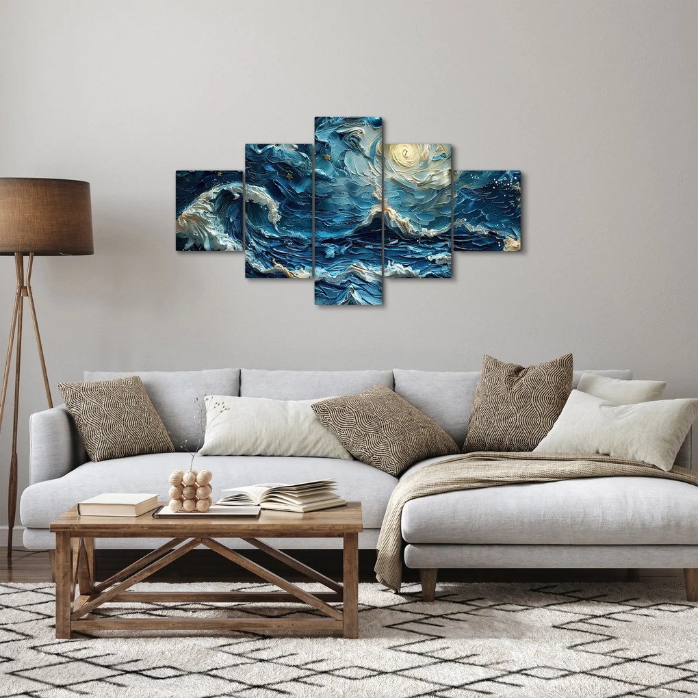 Obraz - Malowanie nieba i morza (125x70 cm)