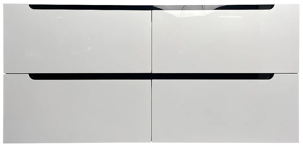 Szafka łazienkowa wisząca   pod umywalkę - Biały - dł. 120 x wys. 57 cm - SELITA