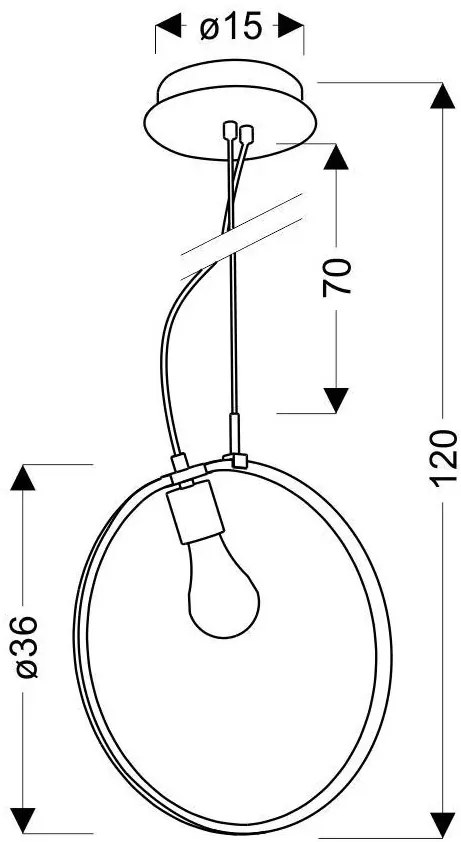 Lampa chromowana wisząca w nowoczesnym stylu K3-S50