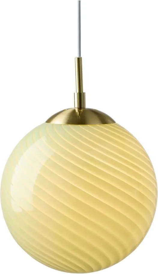 Halo Design 748525 - Żyrandol na lince CANDY 1xE27/25W/230V Ø 25 cm zielony/mosiądz