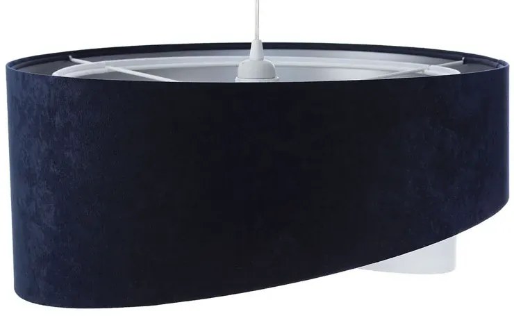 Granatowo-srebrna lampa wisząca nad stół - 3X EX995 W5-S09