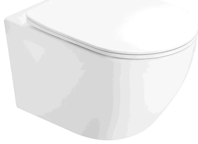 Mexen Lena miska wc Rimless z deską wolnoopadającą slim, duroplast, biała połysk - 3022L4000