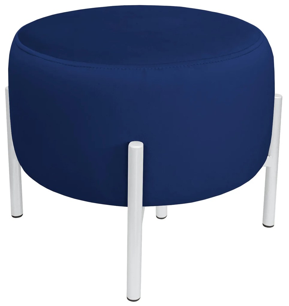 Pufa OLA LOFT ławka podnóżek metal biała MG16