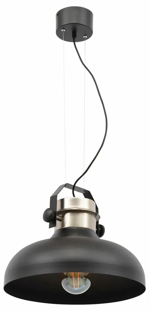 Lampa wisząca STEALLE czarna/srebrna ELTAP