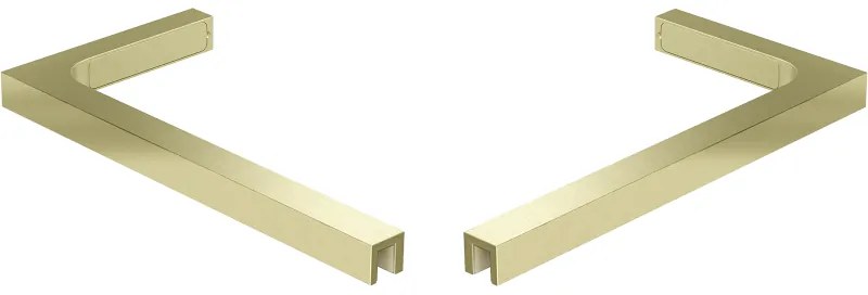 Mexen zestaw stabilizatorów kątowych L do drzwi i ścianek prysznicowych 6-8 mm, złoty szczotkowany - 830-12-55