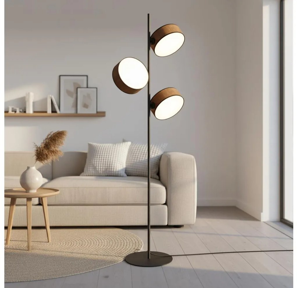 Lampa podłogowa DRUMZ 3xE14/10W/230V brązowa