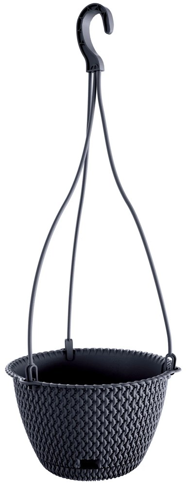 Donica wisząca Splofy 23 cm antracytowa PROSPERPLAST