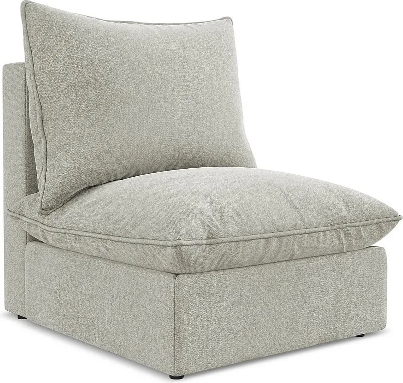 Moduł - z tkaniny welwetowej - jasny szary - MANAO