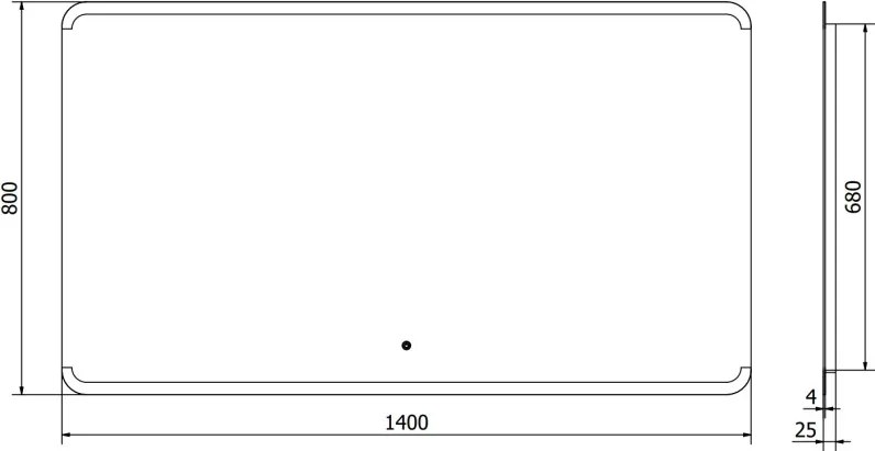 Mexen Nida lustro łazienkowe podświetlane 140 x 80 cm, LED 6000K, antypara - 9806-140-080-611-00