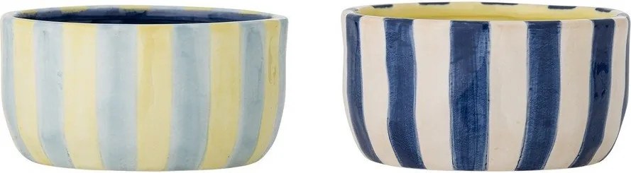 Żółte/niebieskie ceramiczne miski zestaw 4 szt. 300 ml Phoenix – Bloomingville