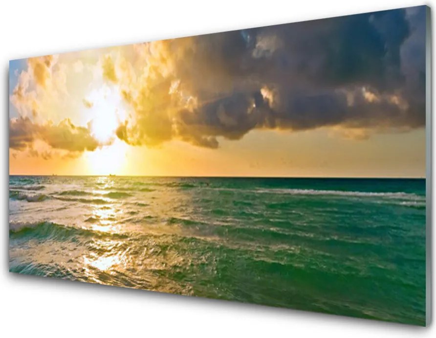 Panel Szklany Wieczorny Horyzont nad Wodą