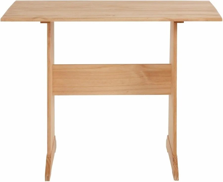 Komplet ławki narożnej i stołu z litego drewna sosnowego Støraa Samantha