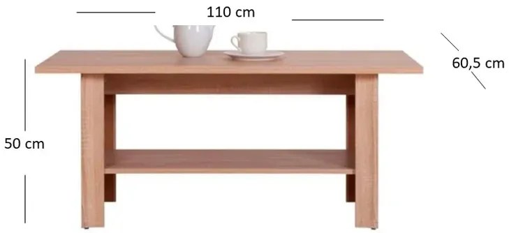 Prostokątna ława kawowa - Donet 12X