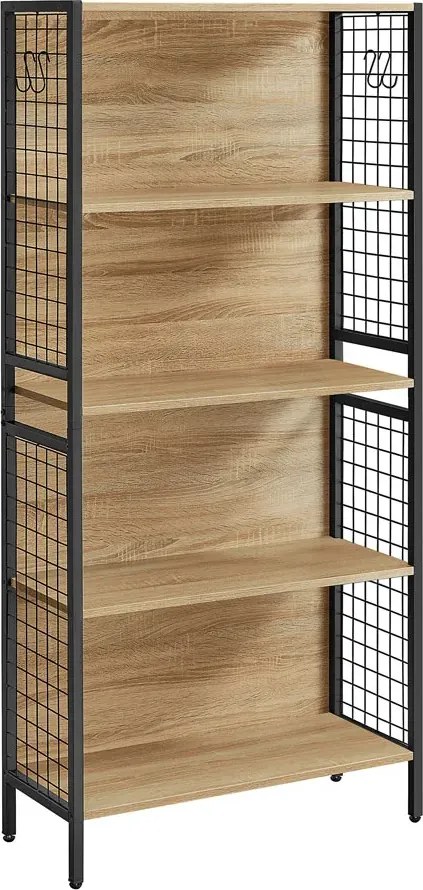Regał Drewno Metal W Stylu Loft Dąb Sonoma Z8-H99