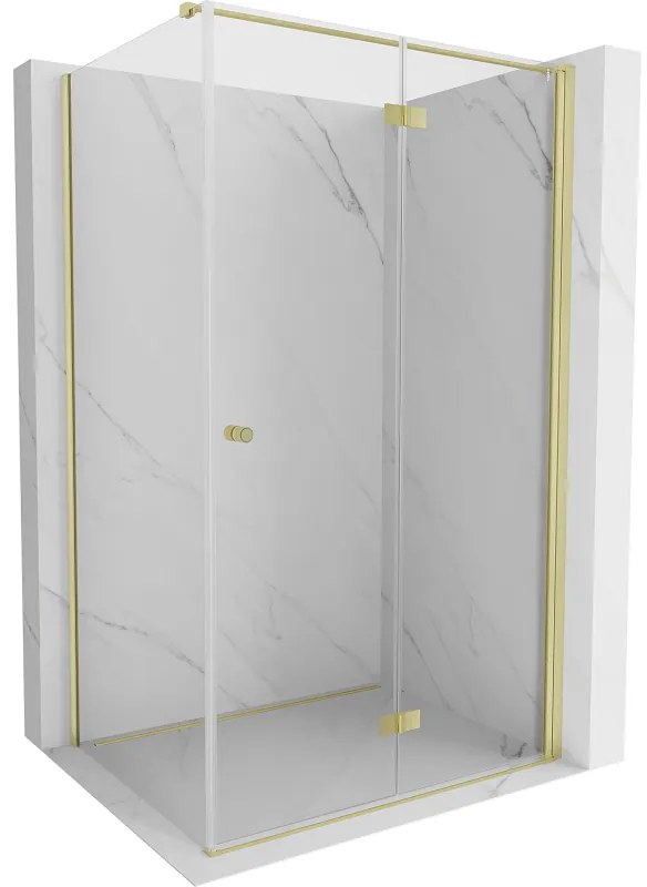 Mexen Mist-F kabina prysznicowa składana prawa 100 x 120 cm, transparent, złota - 8A6T-100-120-50-00-P