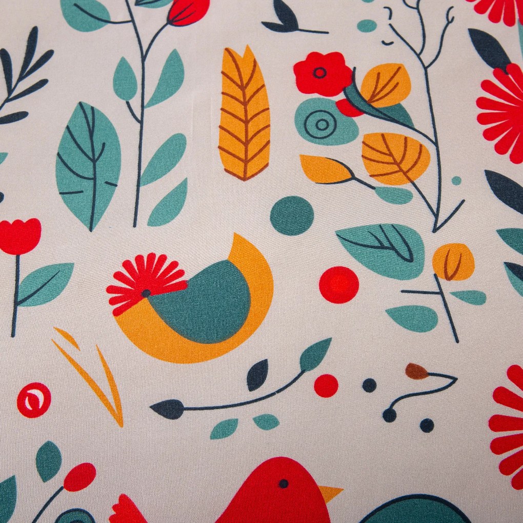 PrzytulneMieszkanie.pl PrzytulneMieszkanie.pl Pościel z mikrowłókna RETRO BIRD kolorowe Rozmiar pościeli: 70 x 90 cm | 140 x 220 cm