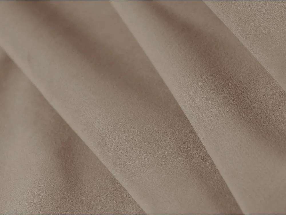 Jasnobrązowe tapicerowane łóżko dwuosobowe ze schowkiem ze stelażem 160x200 cm Solange – Micadoni