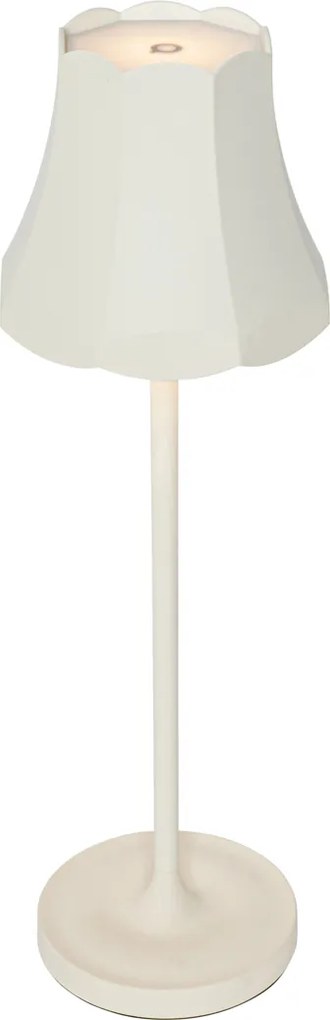 Lampa stołowa retro do ładowania IP44 kremowa - Granny