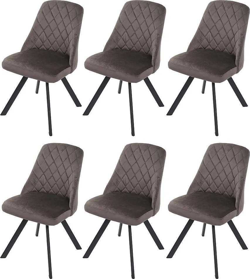 Krzesło do jadalni MCW-K25 (zestaw 6 sztuk),  ciemny brąz