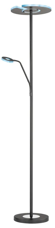 Czarna lampa stojąca LED ze ściemniaczem (wysokość 180 cm) Dent – Fischer & Honsel