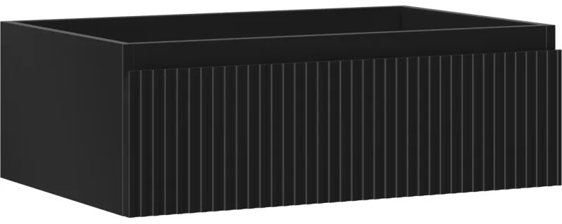 Mexen Rivel szafka łazienkowa podumywalkowa 70 cm, 1 szuflada, ryflowana , grafit mat - 91A20-07023-1-BF71