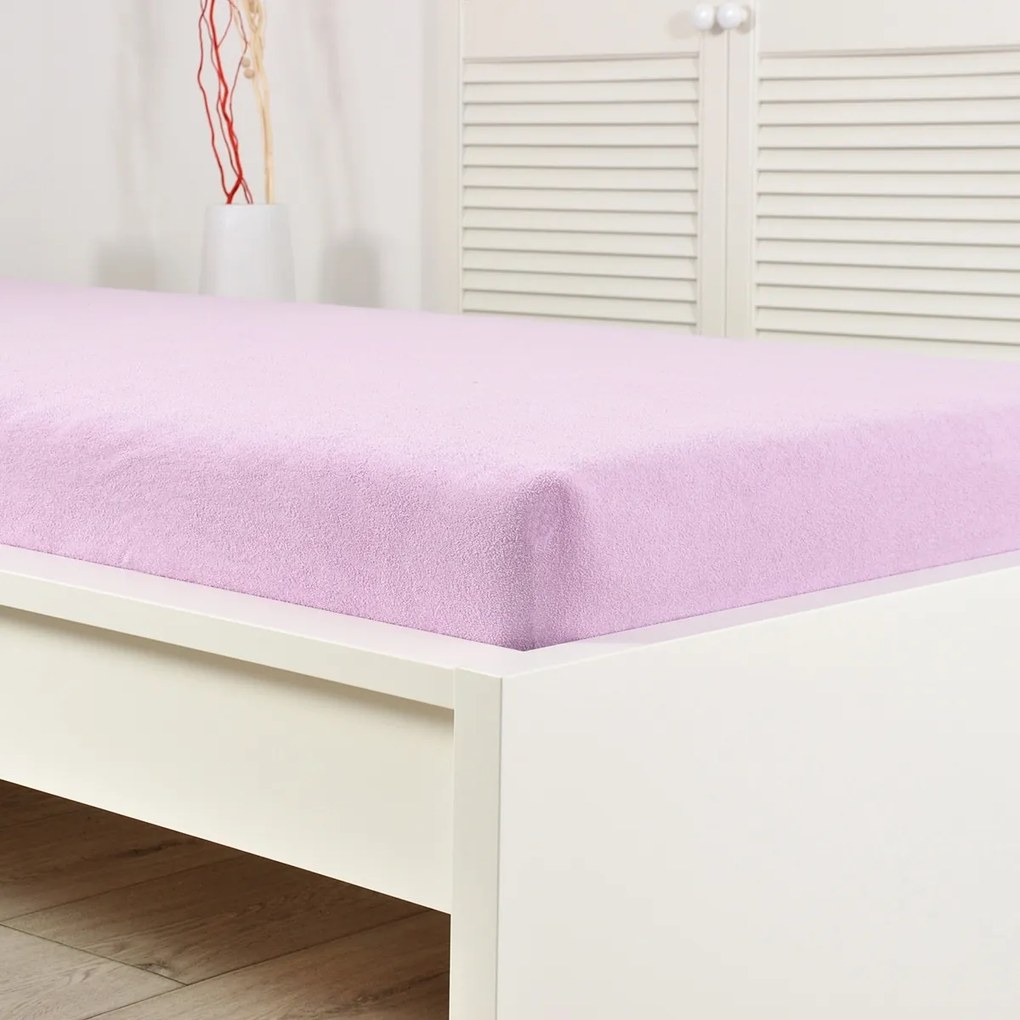4Home prześcieradło frotte Ideal fioletowy, 100 x 200 cm, 100 x 200 cm