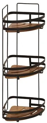 Narożna półka pod prysznic BLACKACIA, bez wiercenia, 23,5 x 19,5 x 55 cm