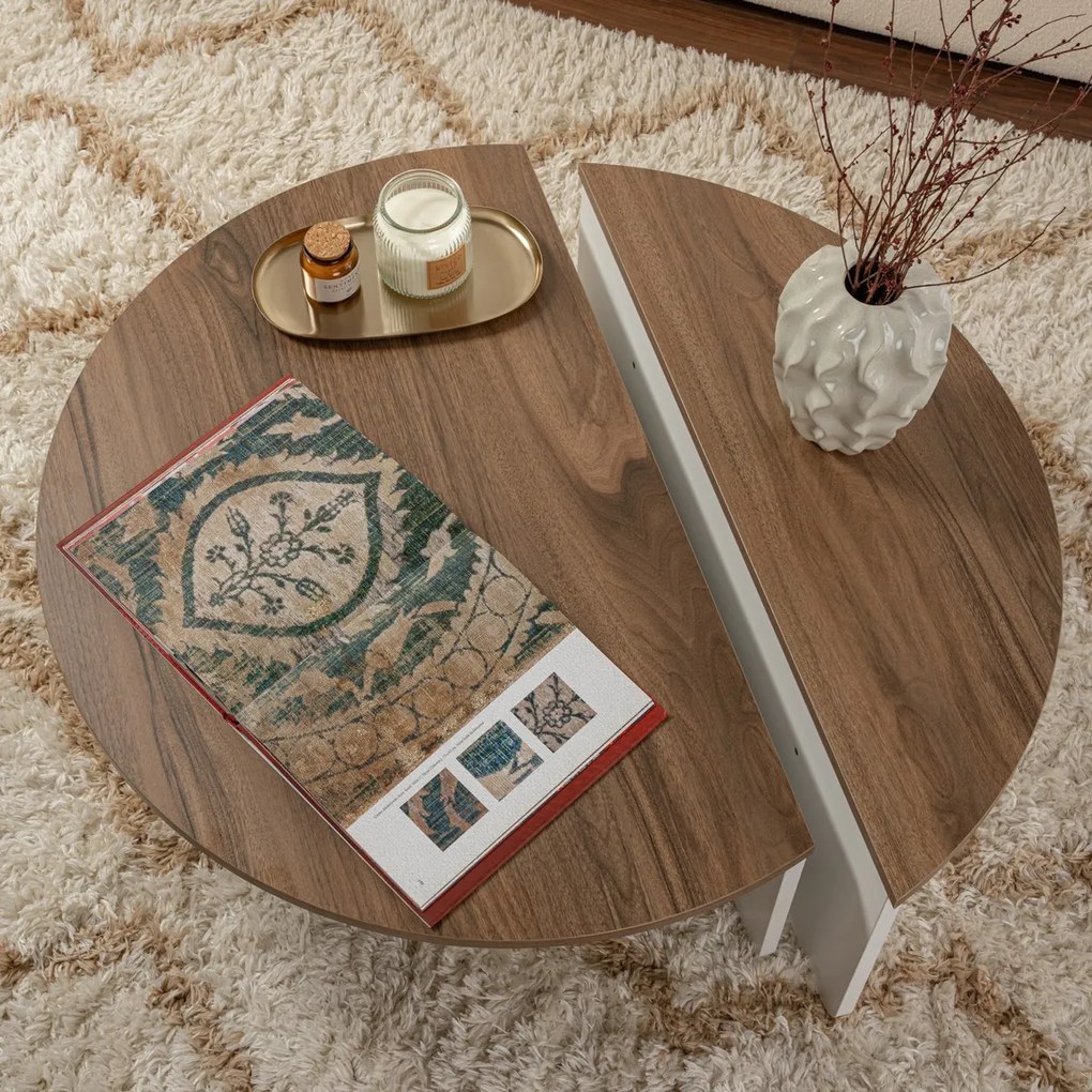 Stolik kawowy Orion Walnut White