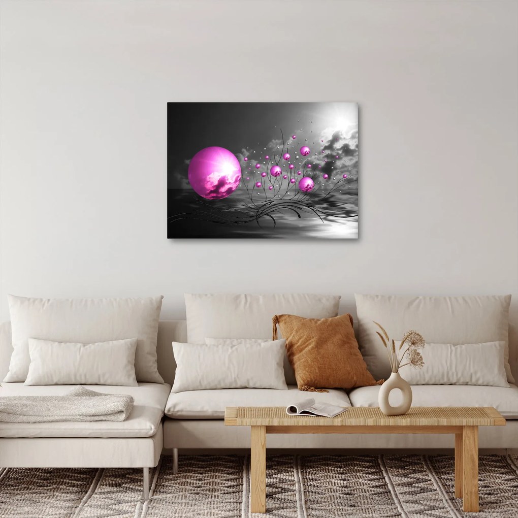 Obraz różowych kul (70x50 cm)