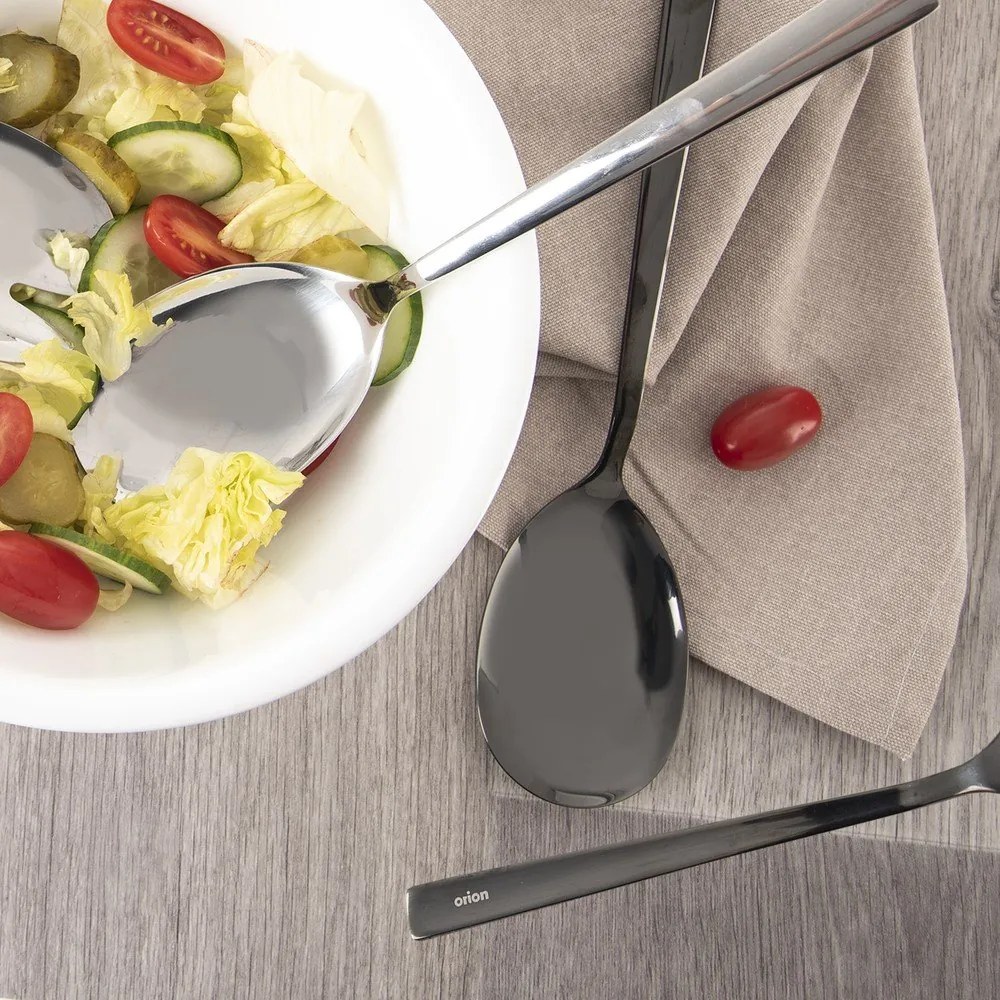 Sztućce do sałatek ze stali nierdzewnej Black – Orion