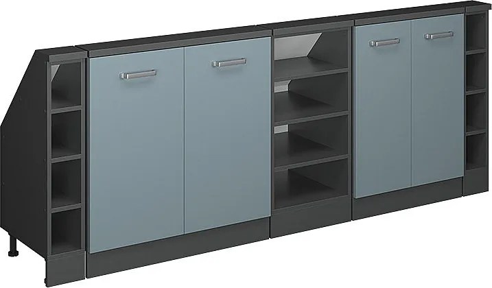 Szafka kuchenna na dach skośny niebiesko-szary 210x46x81.6 r-line