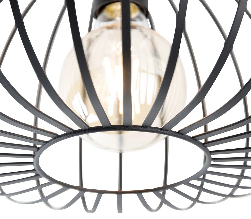 Inteligentna lampa sufitowa czarna 39 cm z Wi-Fi G95 - JohannaDesignerski Oswietlenie wewnetrzne