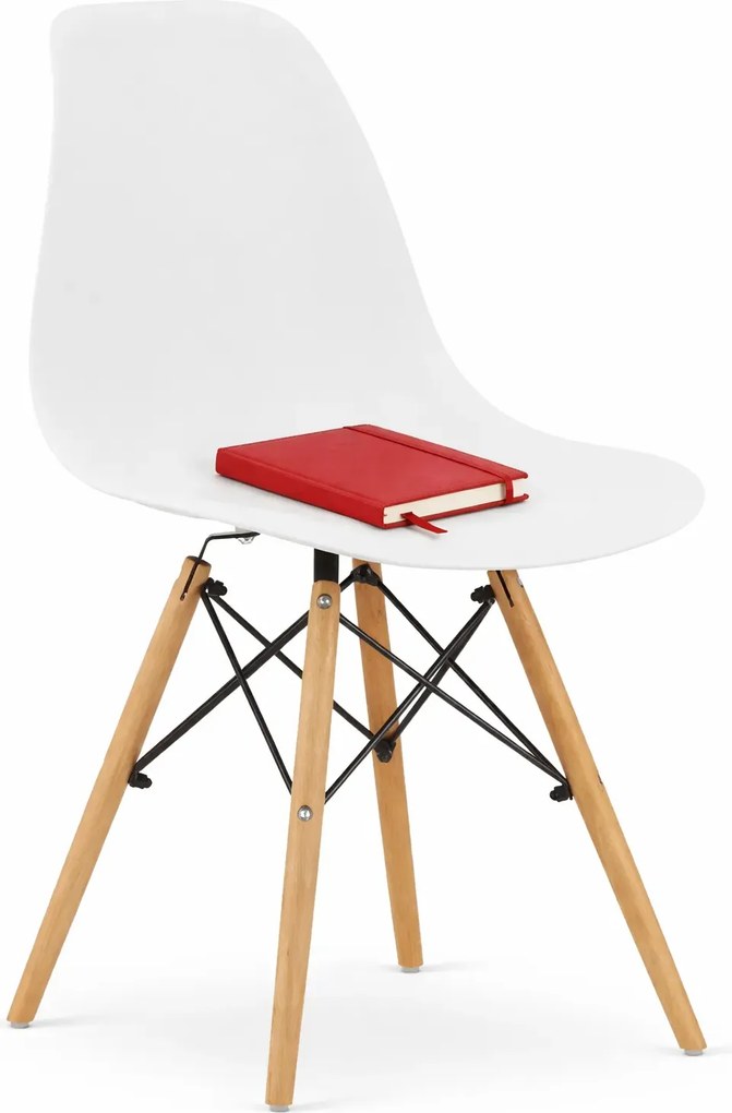 Zestaw białych minimalistycznych krzeseł 4szt. T4-L18