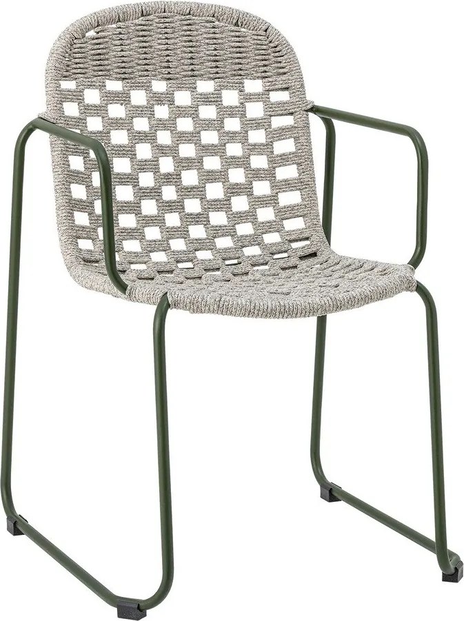 Szare metalowe krzesło ogrodowe Calana – Bloomingville