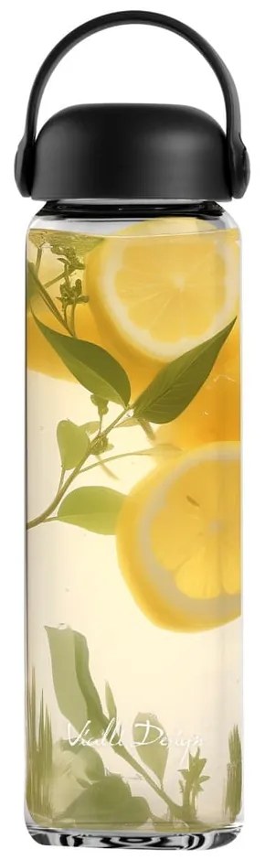 Czarna szklana butelka 540 ml Fuori – Vialli Design
