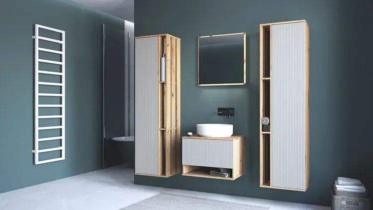 Dostawka do słupka łazienkowego dąb artisan R7-M01