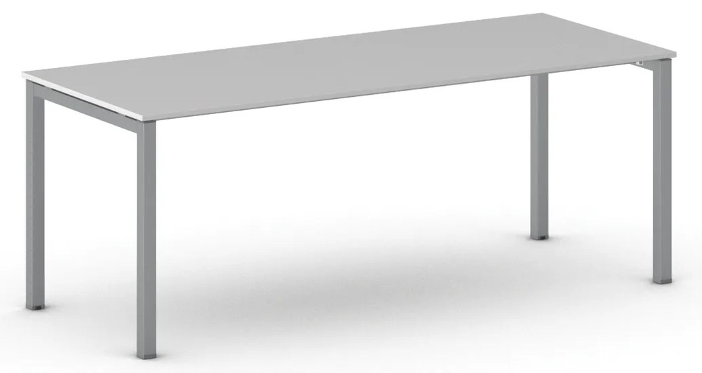 Biurko METAL, 200x80 cm, szary