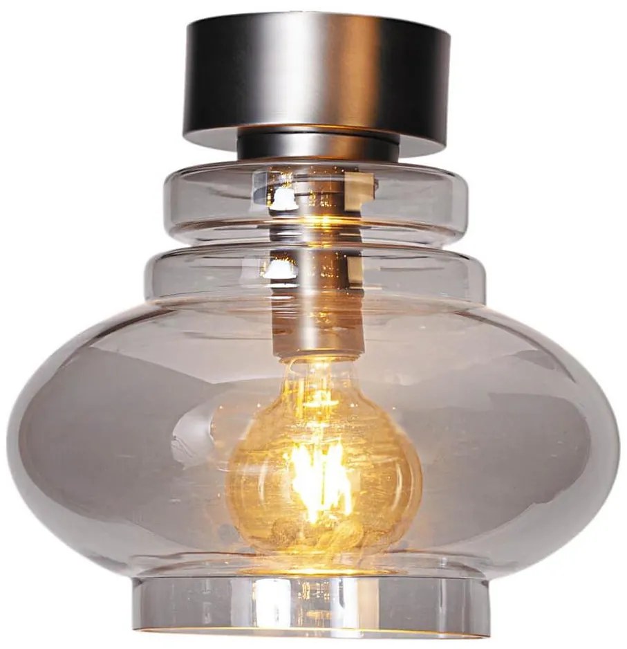 ByRydens 4202200-4500 - Oprawa sufitowa DOLORES 1xE27/5W/230V, średnica 30 cm, szary/przydymiony