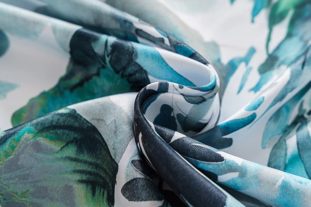 Designerska zasłona CORTINA 140x270 cm, wzorzysta Zawieszanie: Taśma z wiązaniami