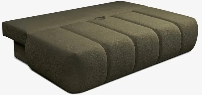 Sofa z Funkcją Spania SARIA Oliwkowa Boucle Nowoczesna