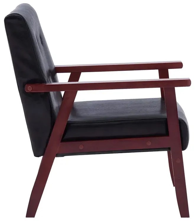 Czarny zestaw wypoczynkowy w stylu vintage - Garner 3S
