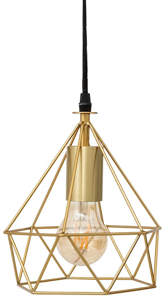 Lampa wisząca IDA geometryczna, złota, Ø 17 cm