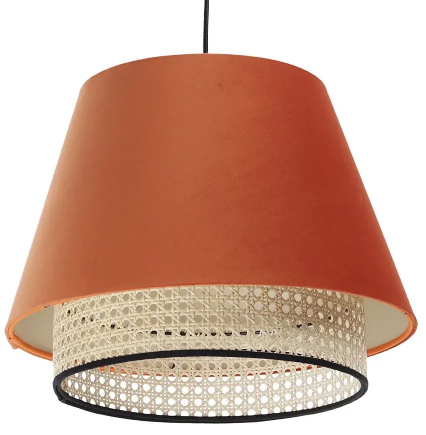 Czerwona stożkowa lampa wisząca boho - A343 F2-G81